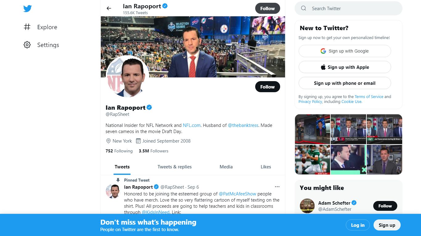 Ian Rapoport (@RapSheet) / Twitter